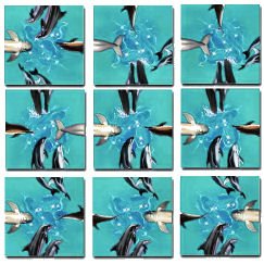b. dazzle / "Dolphins" Scramble Squares® 9 Piece Puzzle