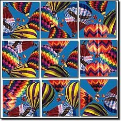 b. dazzle / Hot Air Balloons Scramble Squares® 9-Piece Puzzle