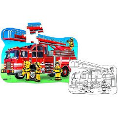 Learning Journey Intl / Puzzle Doubles Giant Fire Truck